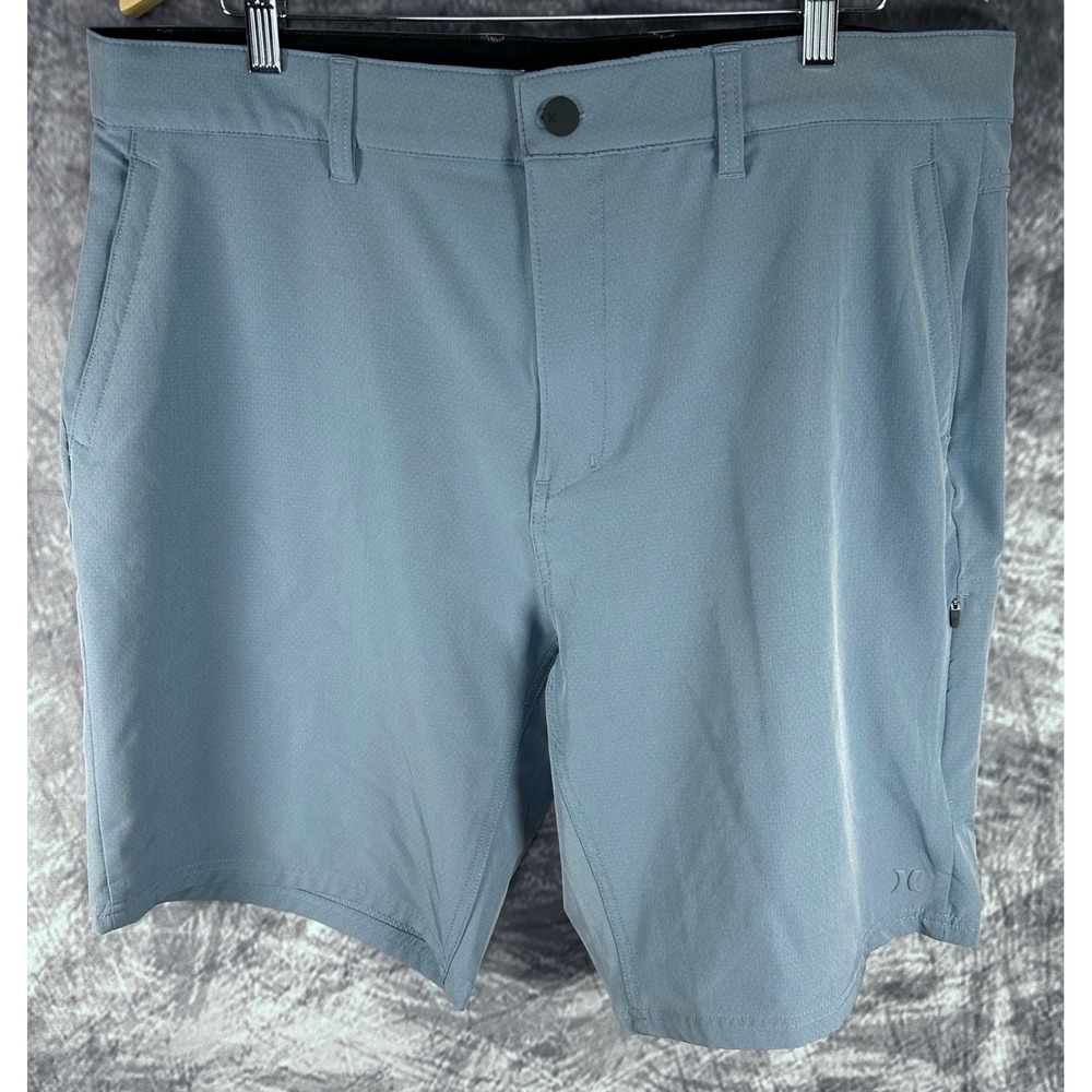Hurley Tech Shorts Mens 38 Blue Hybrid Performance Stretch Lightweight Outdoor
